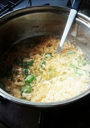 たまごとオクラのスープ-レシピのメイン写真