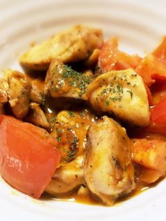 カレーペースト使った鶏モモトマト炒め-レシピのメイン写真