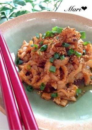 辛旨おつまみ♡ﾞ鶏皮のコチュポン和え-レシピのメイン写真