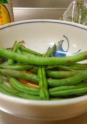 最速のレンジでさやいんげんポン酢-レシピのメイン写真