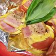 トマトの「チェダーチーズ」重ね焼き