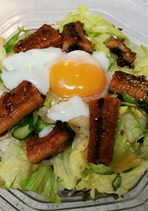 うなぎの蒲焼きと香味野菜丼~カフェ風~-レシピのメイン写真