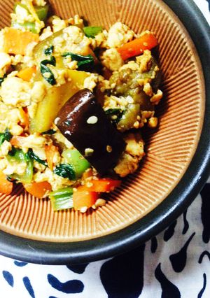 オイスター味噌で炒り豆腐♡-レシピのメイン写真