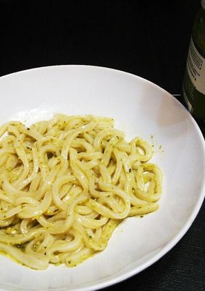 レンジで簡単★冷凍うどんでジェノベーゼ★-レシピのメイン写真