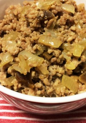ひき肉と玉葱のにんにく醤油炒め-レシピのメイン写真