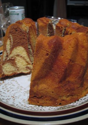 くっきりマーブルケーキ-レシピのメイン写真