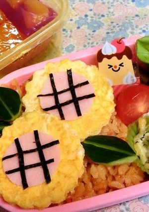 ひまわりオムライス＊こども弁当-レシピのメイン写真