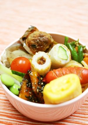 夏のお弁当に✿梅キュウちくわ-レシピのメイン写真
