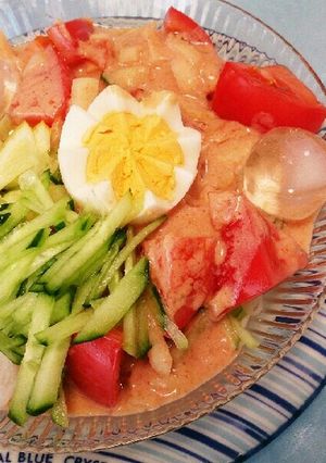 冷！ぶっかけトマト豆乳そうめん-レシピのメイン写真