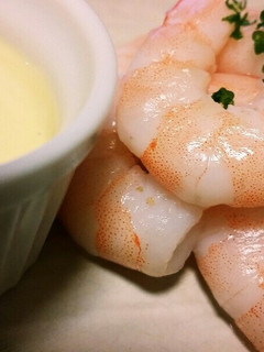 簡単!ボイル海老のワサビマヨディップ♪-レシピのメイン写真