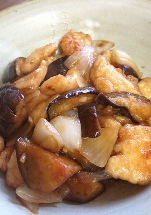 茄子と鶏の甘酸っぱダレ炒め-レシピのメイン写真
