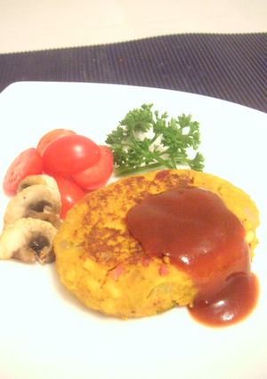 かぼちゃと高野豆腐のハンバーグ風-レシピのメイン写真