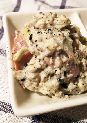 ズボラ！豆腐とゴマのポテサラ風な白和え風-レシピのメイン写真