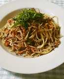 【桜海老・ゆかり・塩昆布の混ぜパスタ♪】