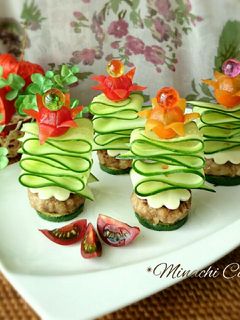 冷凍ハンバーグde花咲くピンチョス-レシピのメイン写真