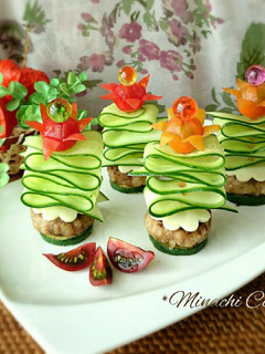 冷凍ハンバーグde花咲くピンチョス-レシピのメイン写真