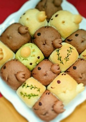 ちぎりパン(金魚 かっぱver.-レシピのメイン写真