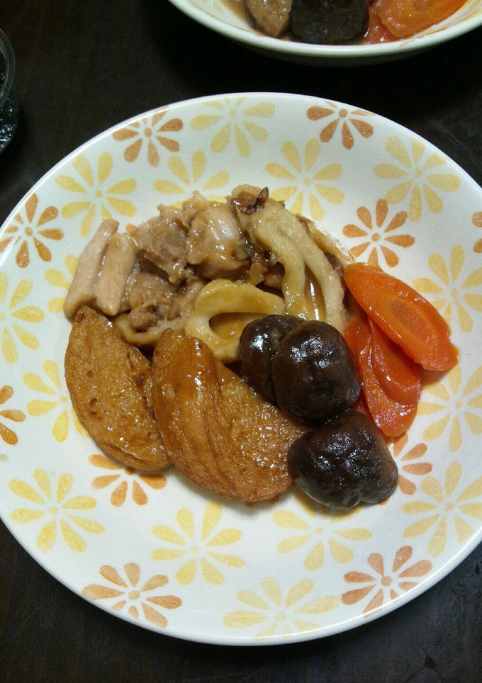 鶏肉とさつま揚げのじぶに煮-レシピのメイン写真