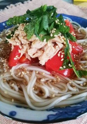 トマトのさっぱりそうめん-レシピのメイン写真