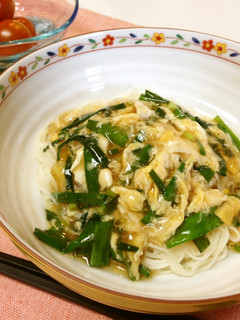簡単!そうめんのにら玉あんかけ-レシピのメイン写真