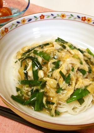簡単！そうめんのにら玉あんかけ-レシピのメイン写真