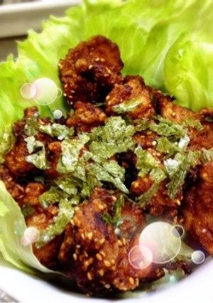 香ばしゴマの塩麹鶏唐+もみ海苔❤︎-レシピのメイン写真