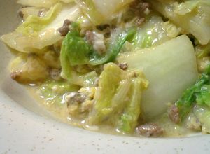 とろ～り卵で懐かしい味♪白菜挽肉炒め-レシピのメイン写真