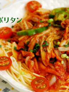 白菜キムチ入り*韓国風ナポリタン-レシピのメイン写真