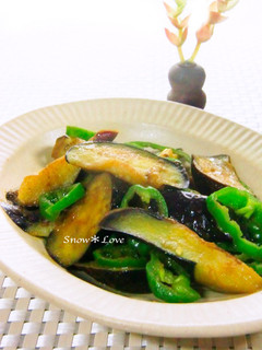 夏おかず☀茄子とピーマンのカレー炒め-レシピのメイン写真