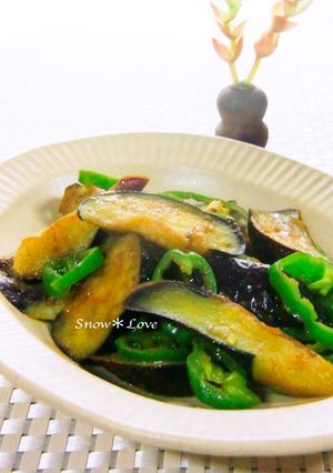 夏おかず☀茄子とピーマンのカレー炒め-レシピのメイン写真