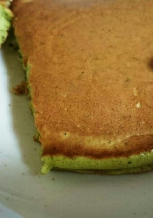 小松菜と抹茶のふわふわホットケーキ-レシピのメイン写真