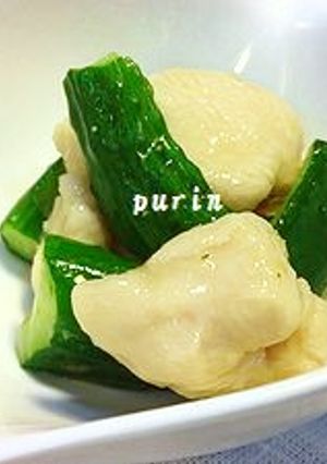 鶏肉とキュウリの柚子こしょうポン酢和え-レシピのメイン写真