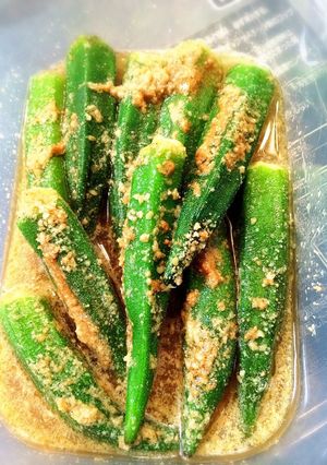 茹でて漬けるだけ！☆オクラの胡麻ナムル-レシピのメイン写真