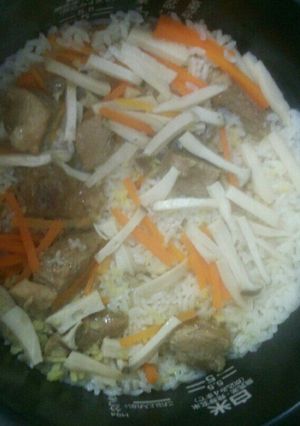 角煮炊き込みご飯-レシピのメイン写真