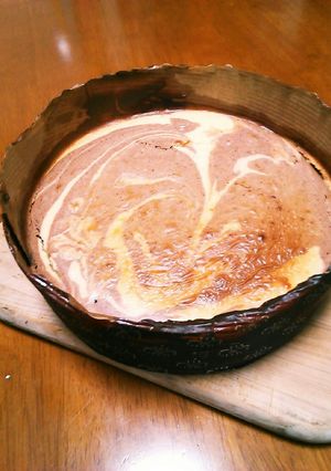 混ぜて焼くだけ*ﾏｰﾌﾞﾙチーズケーキ-レシピのメイン写真