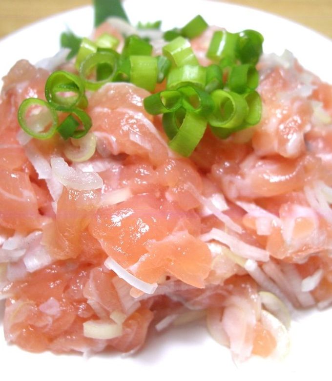 ネギサーモンです。 ネギサーモンです☆ 大熊産直 サーモン ねぎとろ 420g 70g×6 海鮮 鮭