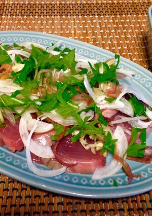 鰹の香味野菜乗せ-レシピのメイン写真