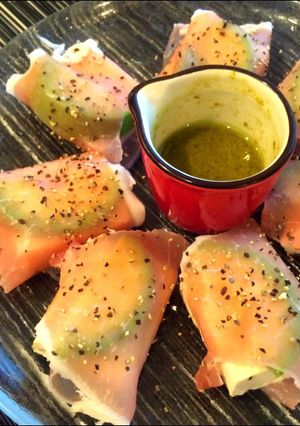 ＊お豆腐の生ハム巻き〜バジルソース＊-レシピのメイン写真