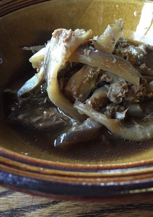 ツナ缶で…なすとごぼうの煮物-レシピのメイン写真