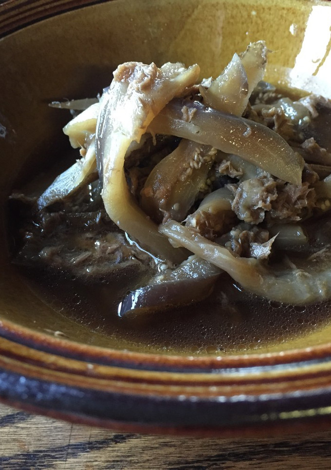ツナ缶で…なすとごぼうの煮物-レシピのメイン写真