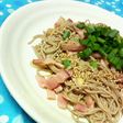 余り蕎麦で☆和風ソバペペロンチーノ♪♪