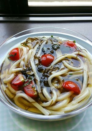 もずく酢うどん(*^^*)-レシピのメイン写真