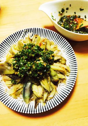 焼きナスのニラドレ-レシピのメイン写真