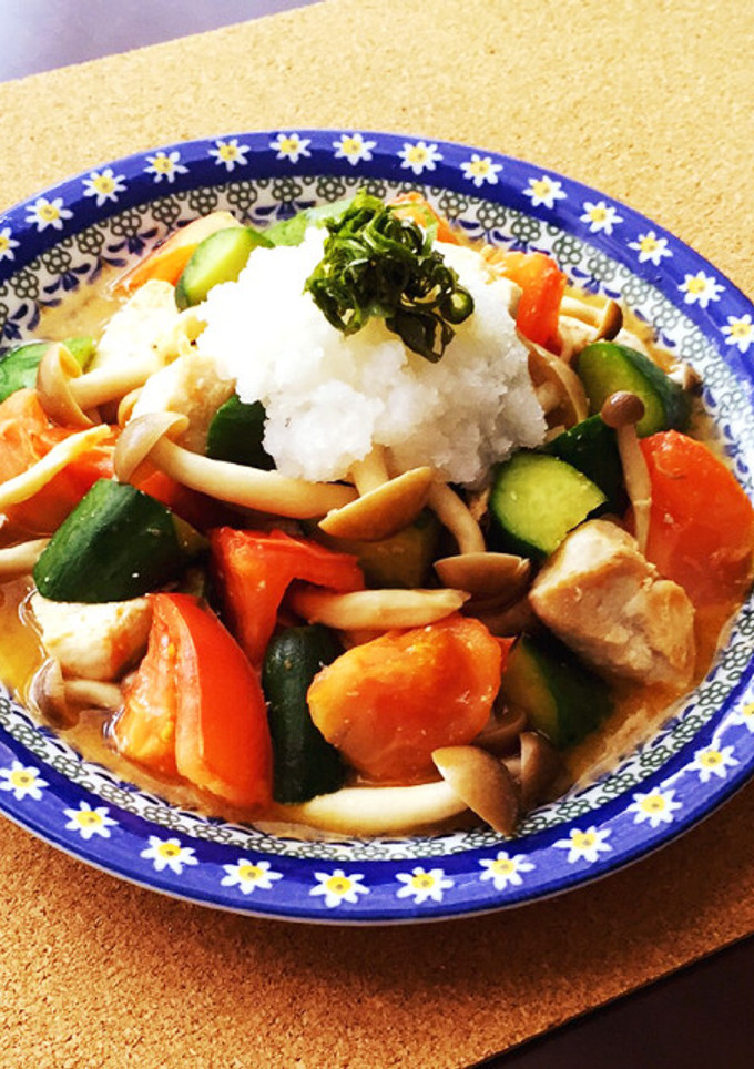 鶏胸しっとり♡トマト胡瓜のさっぱり炒め-レシピのメイン写真
