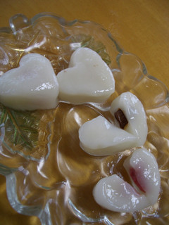 バレンタインに♡ハートの白玉だんご♡-レシピのメイン写真