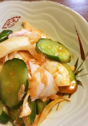 韓国風きゅうりといかの酢の物-レシピのメイン写真