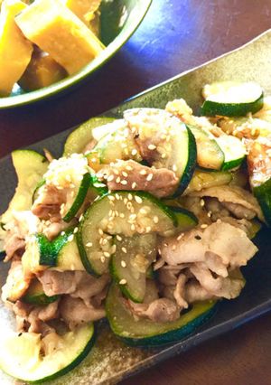 簡単！ズッキーニと豚バラのマヨ醤油炒め-レシピのメイン写真