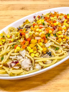 季節野菜と焼き鯖のパスタ-レシピのメイン写真