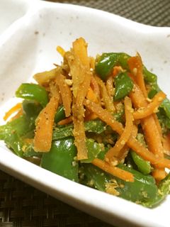 野菜でもう一品★人参とピーマンの金平-レシピのメイン写真