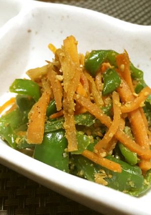 野菜でもう一品★人参とピーマンの金平-レシピのメイン写真